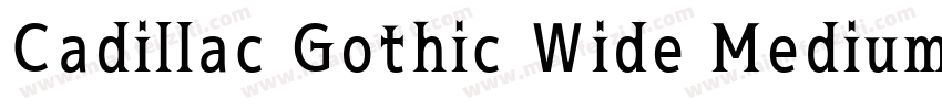 Cadillac Gothic Wide Medium字体转换